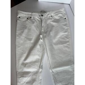 Kenneth Cole Reaction,‎ Womens White Jeans, Size 12, Boyfriend